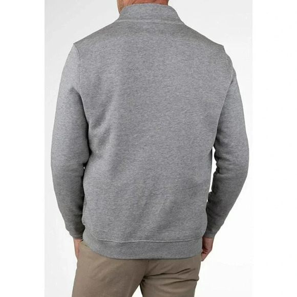 Tailor Vintage Men's CVC Quarter Zip Light Fleece Gray Size S (MSRP $118) - Picture 2 of 4